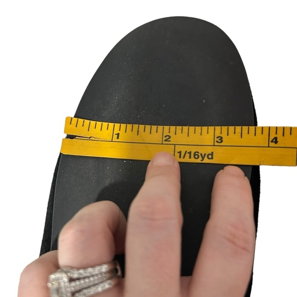 VINCE mens Gomez black suede faux fur lined slip on loafers | SZ 10 - Picture 8 of 10